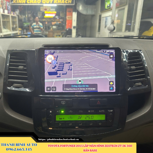 Toyota Fortuner 2015 gắn màn hình Zestech ZT 2K 360 Bản Base Thanh Bình Auto