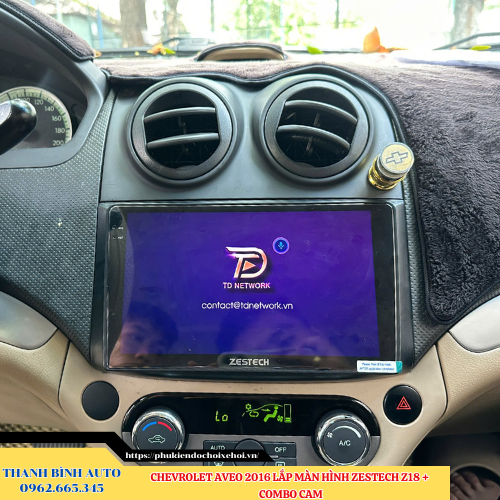 Chevrolet Aveo 2016 lắp màn hình Zestech Z18 + Combo Cam Thanh Bình Auto