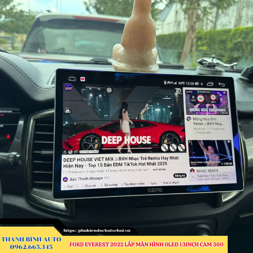 Ford Everest 2022 lắp màn hình Oled 13inch Cam 360 Thanh Bình Auto