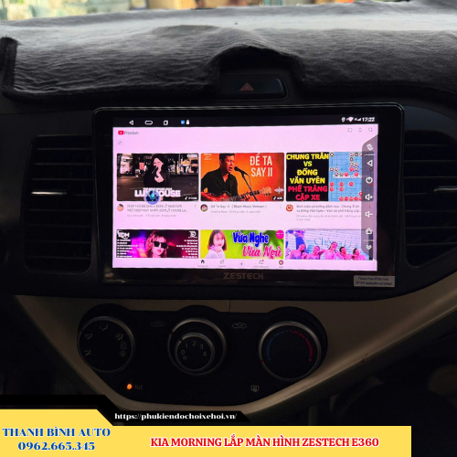 Kia Morning lắp màn hình Zestech E360 Thanh Bình Auto