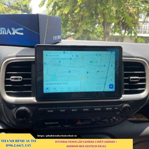 Hyundai Venue lắp Camera 3 mắt CarMax + Android Box Zestech DX165 Thanh Bình Auto