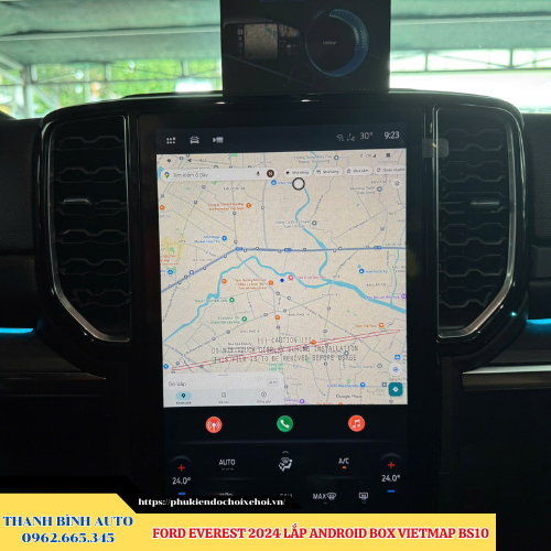 Ford Everest 2024 lắp Android Box Vietmap BS10 Thanh Bình Auto