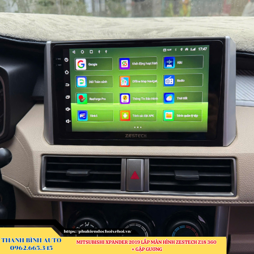 Mitsubishi Xpander 2019 lắp màn hình Zestech Z18 360 + Gập gương Thanh Bình Auto
