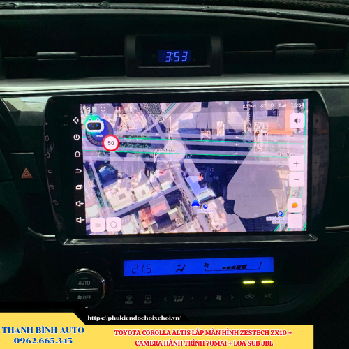 Toyota Corolla Altis lắp màn hình Zestech ZX10 + Camera hành trình 70mai + Loa sub JBL