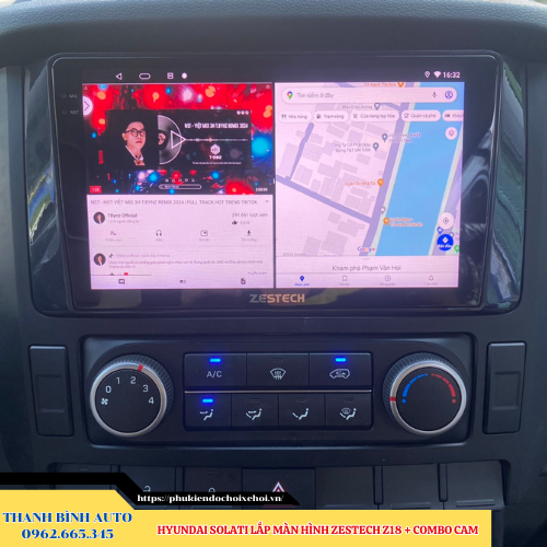 Hyundai Solati lắp màn hình Zestech Z18 + Combo Cam Thanh Bình Auto