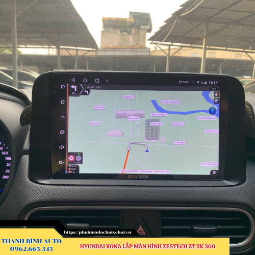 Hyundai Kona lắp màn hình Zestech ZT 2K 360 Thanh Bình Auto