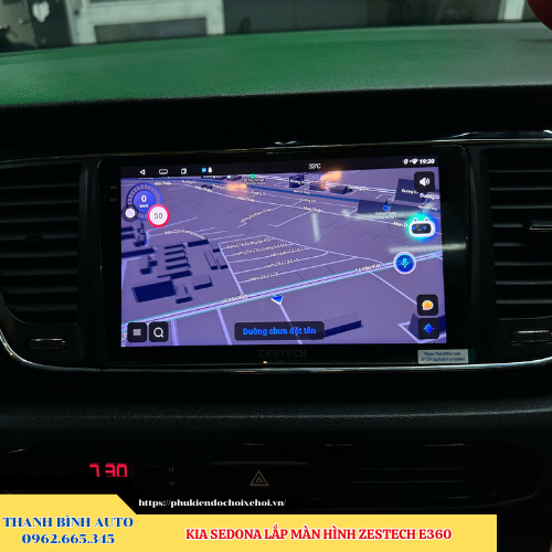 Kia Sedona lên màn hình Zestech E360 Thanh Bình Auto