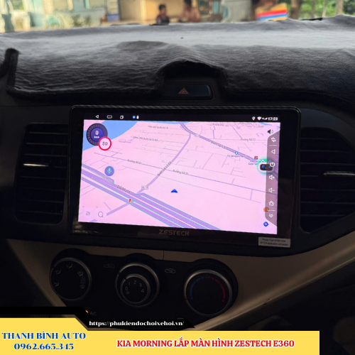 Kia Morning lắp màn hình Zestech E360 Thanh Bình Auto