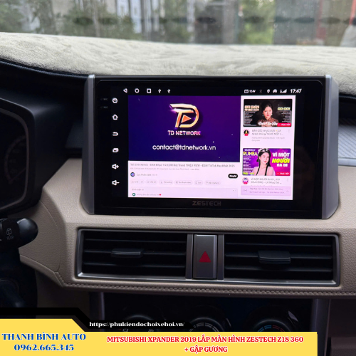 Mitsubishi Xpander 2019 lắp màn hình Zestech Z18 360 + Gập gương Thanh Bình Auto