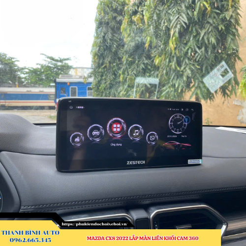 Mazda CX8 2022 lắp màn hình liền khối Zestech MLK Cam 360 Thanh Bình Auto