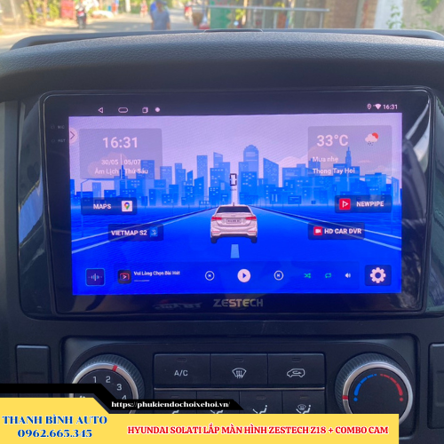 Hyundai Solati lắp màn hình Zestech Z18 + Combo Cam Thanh Bình Auto