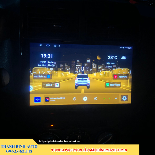 Toyota Wigo 2019 lắp màn hình Zestech Z18 Thanh Bình Auto
