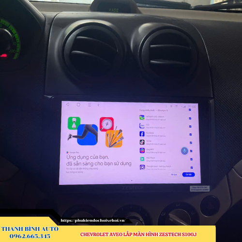 Chevrolet Aveo lắp màn hình Zestech S100J Thanh Bình Auto