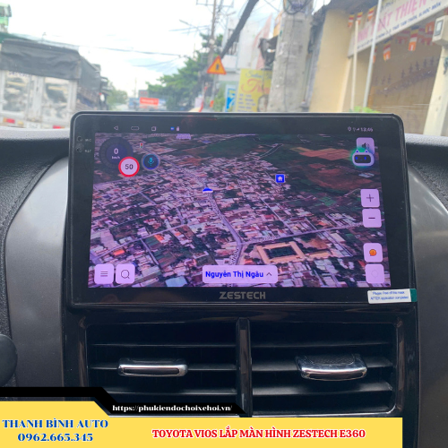 Toyota Vios gắn màn hình Zestech E360 Thanh Bình Auto