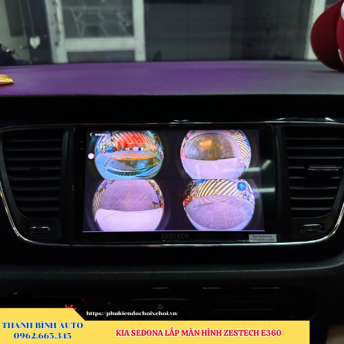 Kia Sedona lên màn hình Zestech E360 Thanh Bình Auto