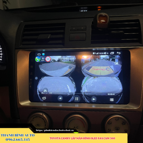 Toyota Camry lên màn hình Oled X4S Cam 360 Thanh Bình Auto
