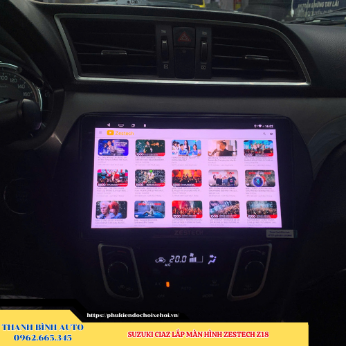 Suzuki Ciaz gắn màn hình Zestech Z18 Thanh Bình Auto