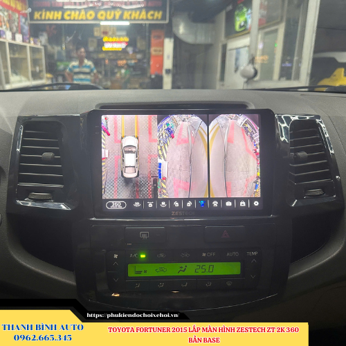 Toyota Fortuner 2015 gắn màn hình Zestech ZT 2K 360 Bản Base Thanh Bình Auto