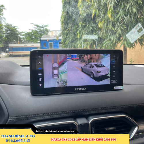 Mazda CX8 2022 lắp màn hình liền khối Zestech MLK Cam 360 Thanh Bình Auto