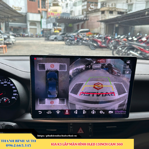 Kia K3 lên màn hình Oled 13inch Cam 360 Thanh Bình Auto