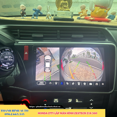 Honda City gắn màn hình Zestech Z18 360 Thanh Bình Auto