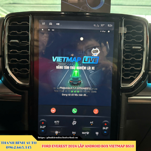 Ford Everest 2024 lắp Android Box Vietmap BS10 Thanh Bình Auto