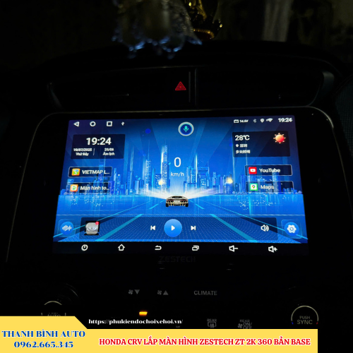 Honda CRV 2020 lắp màn hình Zestech ZT 2K 360 Bản Base Thanh Bình Auto