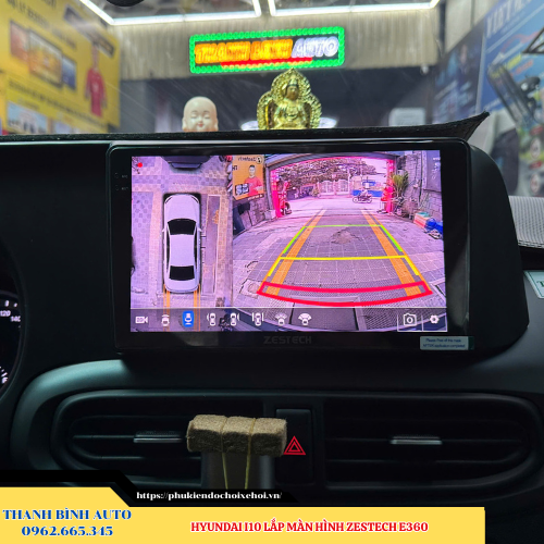 Hyundai i10 lên màn hình Zestech E360 Thanh Bình Auto