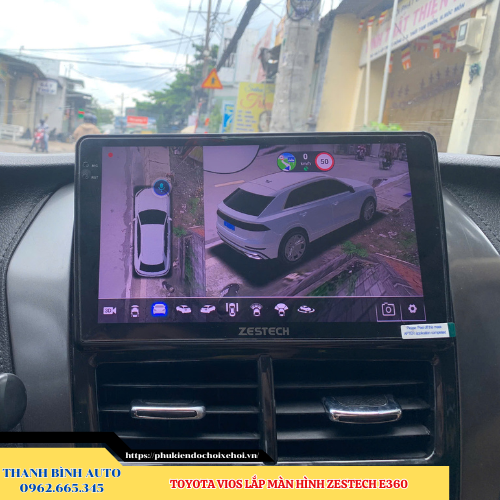 Toyota Vios gắn màn hình Zestech E360 Thanh Bình Auto