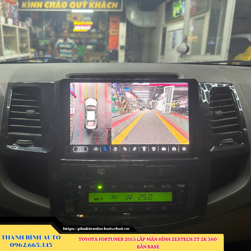 Toyota Fortuner 2015 gắn màn hình Zestech ZT 2K 360 Bản Base Thanh Bình Auto