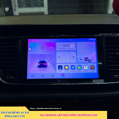 Kia Sedona lên màn hình Zestech E360 Thanh Bình Auto
