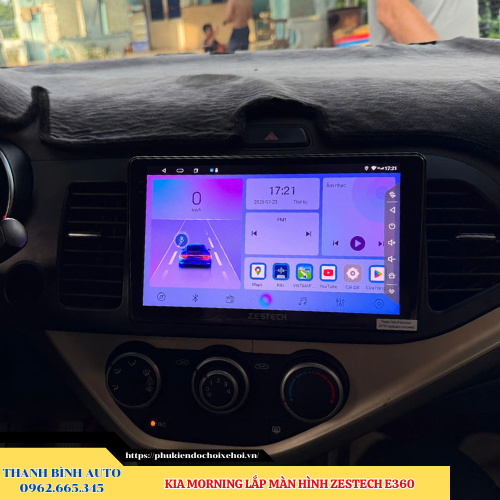 Kia Morning lắp màn hình Zestech E360 Thanh Bình Auto