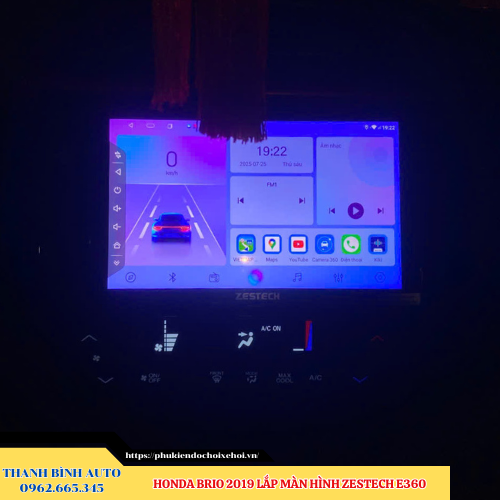 Honda Brio 2019 lắp màn hình Zestech E360 Thanh Bình Auto