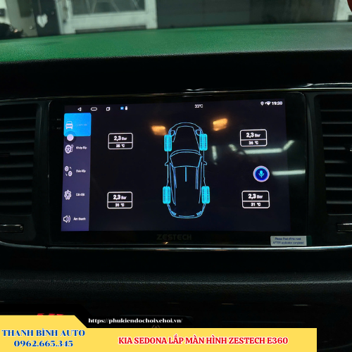 Kia Sedona lên màn hình Zestech E360 Thanh Bình Auto