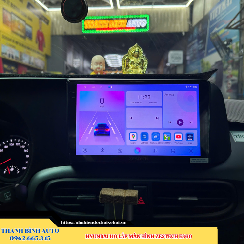 Hyundai i10 lên màn hình Zestech E360 Thanh Bình Auto