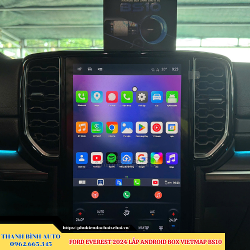 Ford Everest 2024 lắp Android Box Vietmap BS10 Thanh Bình Auto