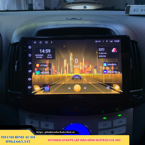 Hyundai Avante lắp màn hình Zestech Z18 360 Thanh Bình Auto