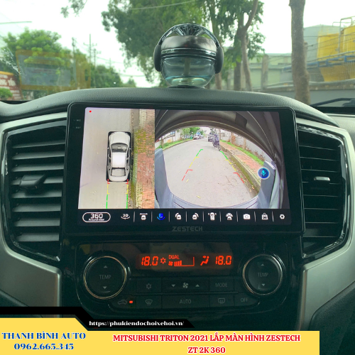 Mitsubishi Triton 2021 lên màn hình Zestech ZT 2K 360 Thanh Bình Auto