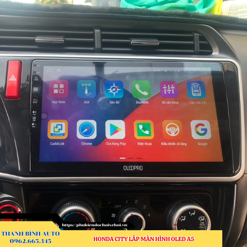 Honda City lắp màn hình Oled A5 Thanh Bình Auto