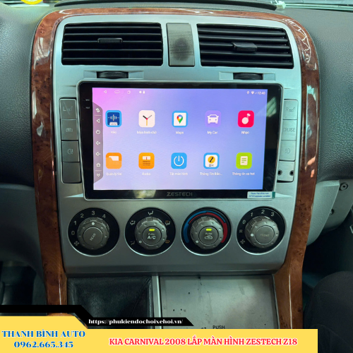 Kia Carnival 2008 lắp màn hình Zestech Z18 Thanh Bình Auto