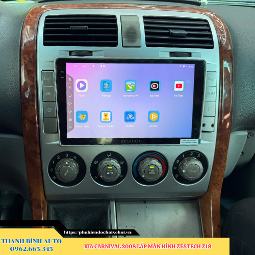 Kia Carnival 2008 lắp màn hình Zestech Z18 Thanh Bình Auto