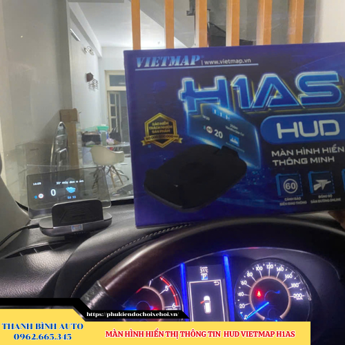 Toyota Fortuner lắp màn hình hiển thị thông tin HUD Vietmap H1AS Thanh Bình Auto