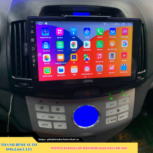 Toyota Avanza gắn màn hình Oled X4S Cam 360 Thanh Bình Auto