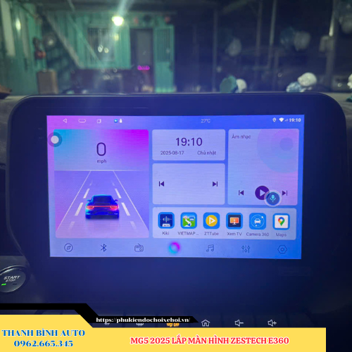 MG5 2025 lắp màn hình Zestech E360 Thanh Bình Auto