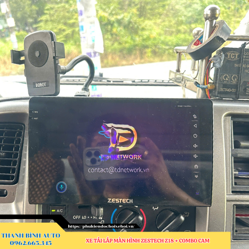 Xe tải lắp màn hình Zestech Z18 + Combo Cam Thanh Bình Auto
