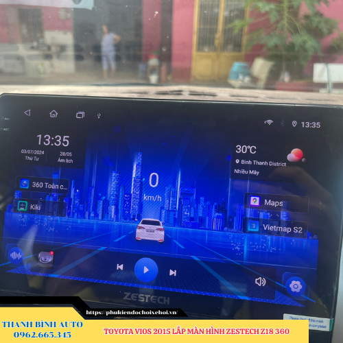 Toyota Vios 2015 lắp màn hình Zestech Z18 360 Thanh Bình Auto