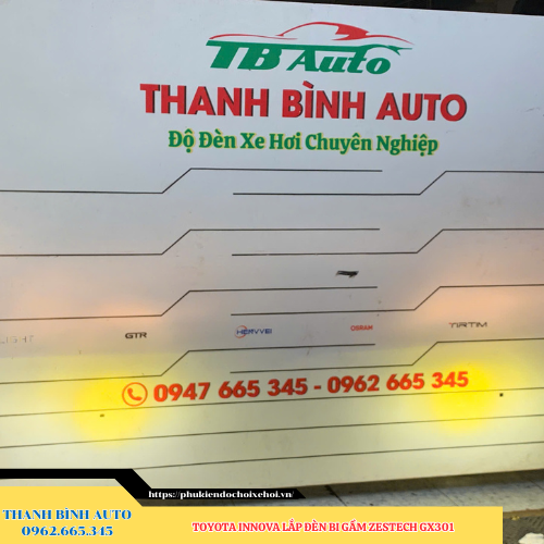Toyota Innova lắp đèn bi gầm Zestech GX301 Thanh Bình Auto