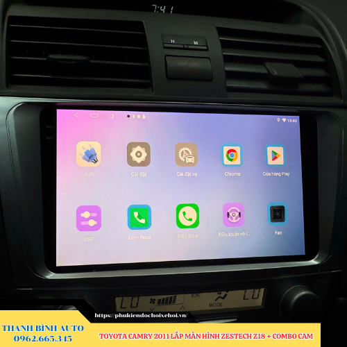 Toyota Camry 2011 lắp màn hình Zestech Z18 + Combo Cam Thanh Bình Auto