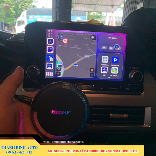 Mitsubishi Triton gắn Android Box Vietmap BS10 Lite Thanh Bình Auto