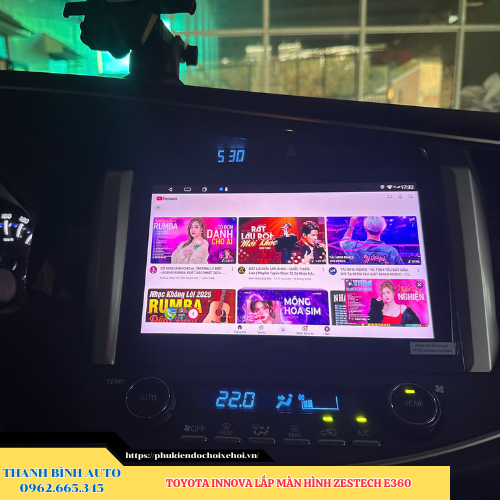 Toyota Innova lắp màn hình Zestech E360 Thanh Bình Auto